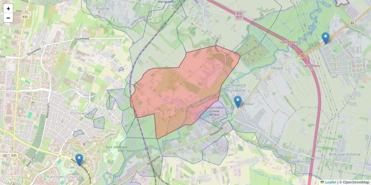 Szczegółowa mapa kodu pocztowego 20-256 z granicami, sąsiednimi kodami pocztowymi i urzędami pocztowymi