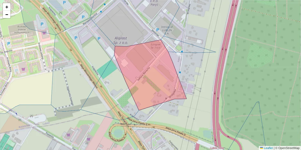 Szczegółowa mapa kodu pocztowego 20-276 z granicami, sąsiednimi kodami pocztowymi i urzędami pocztowymi