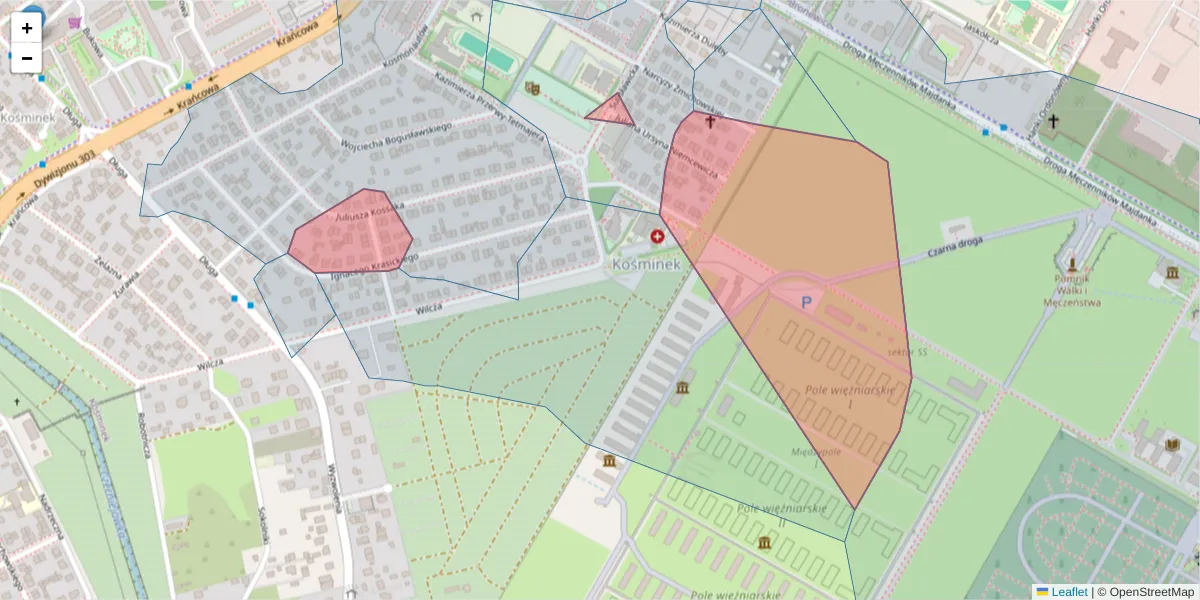 Szczegółowa mapa kodu pocztowego 20-359 z granicami, sąsiednimi kodami pocztowymi i urzędami pocztowymi