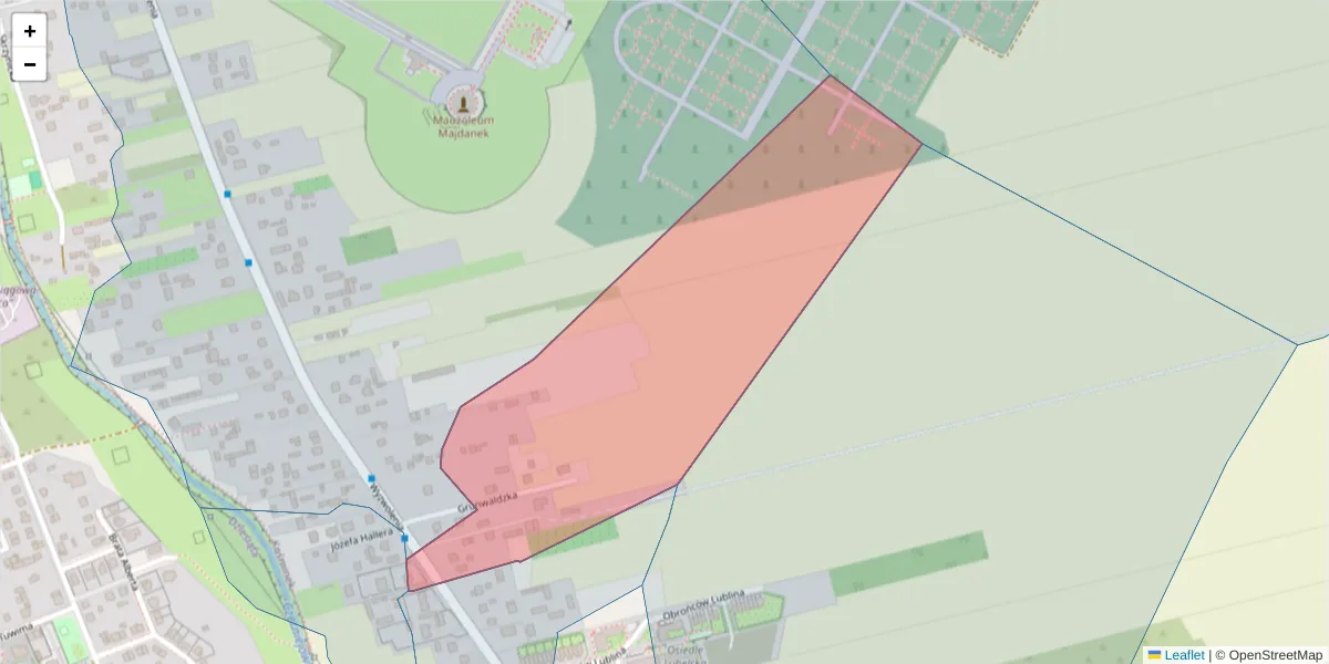 Szczegółowa mapa kodu pocztowego 20-378 z granicami, sąsiednimi kodami pocztowymi i urzędami pocztowymi