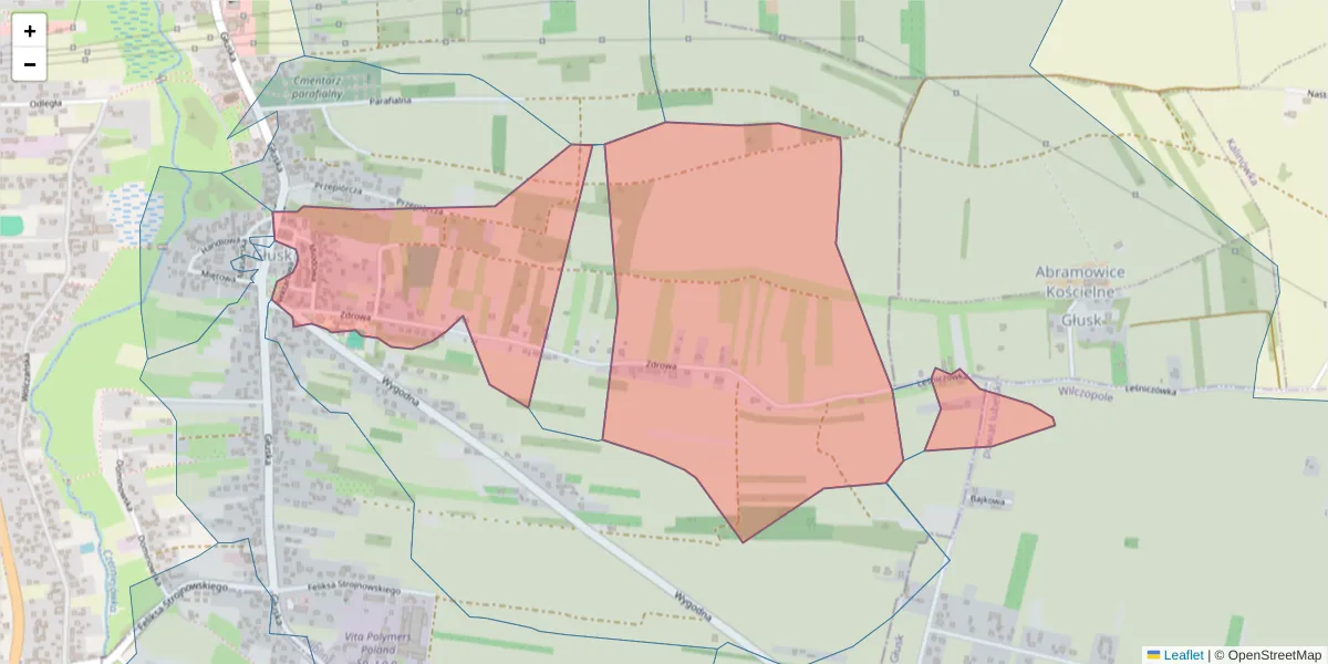 Szczegółowa mapa kodu pocztowego 20-383 z granicami, sąsiednimi kodami pocztowymi i urzędami pocztowymi