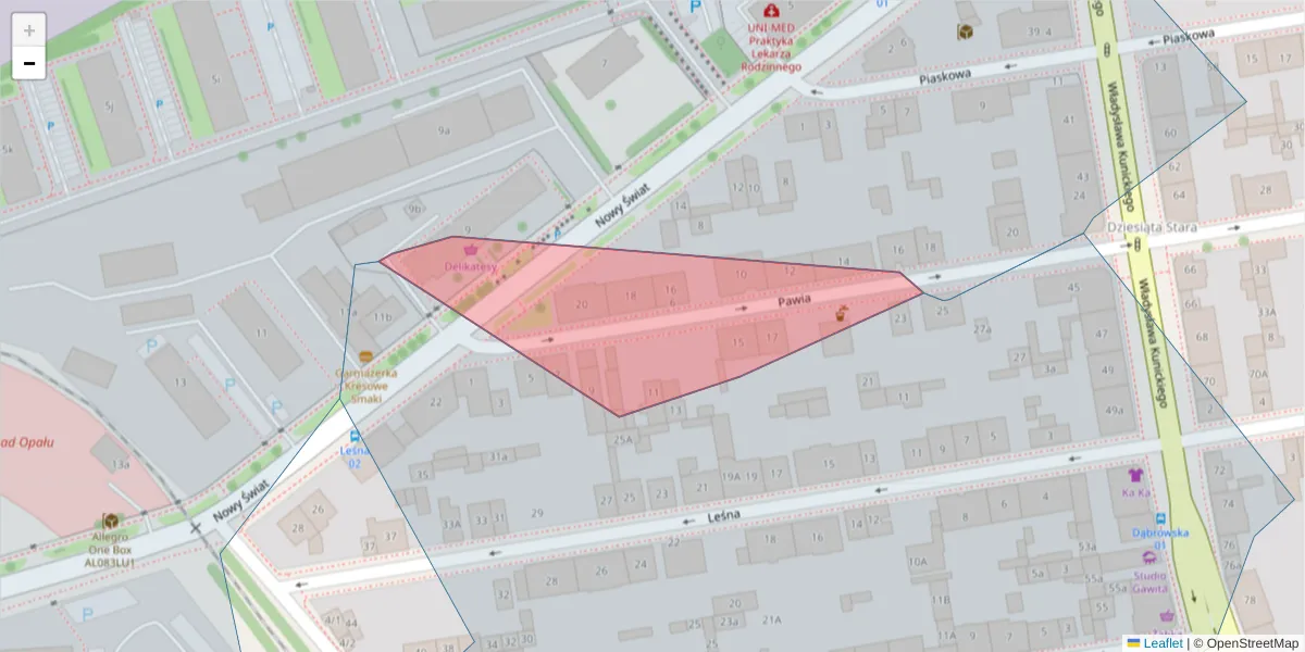 Szczegółowa mapa kodu pocztowego 20-421 z granicami, sąsiednimi kodami pocztowymi i urzędami pocztowymi
