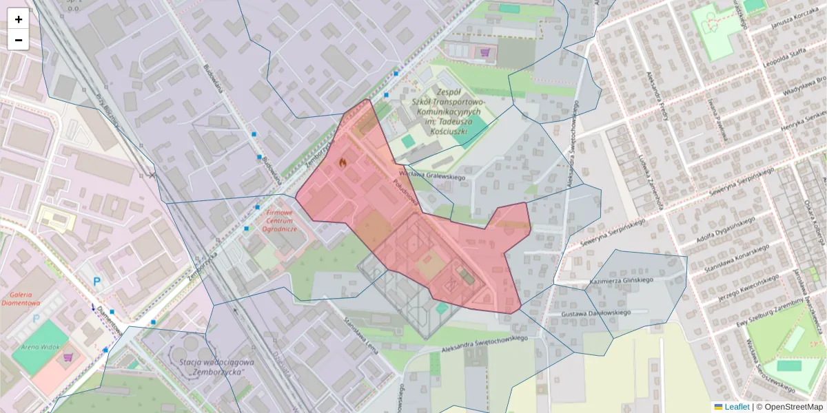 Szczegółowa mapa kodu pocztowego 20-482 z granicami, sąsiednimi kodami pocztowymi i urzędami pocztowymi