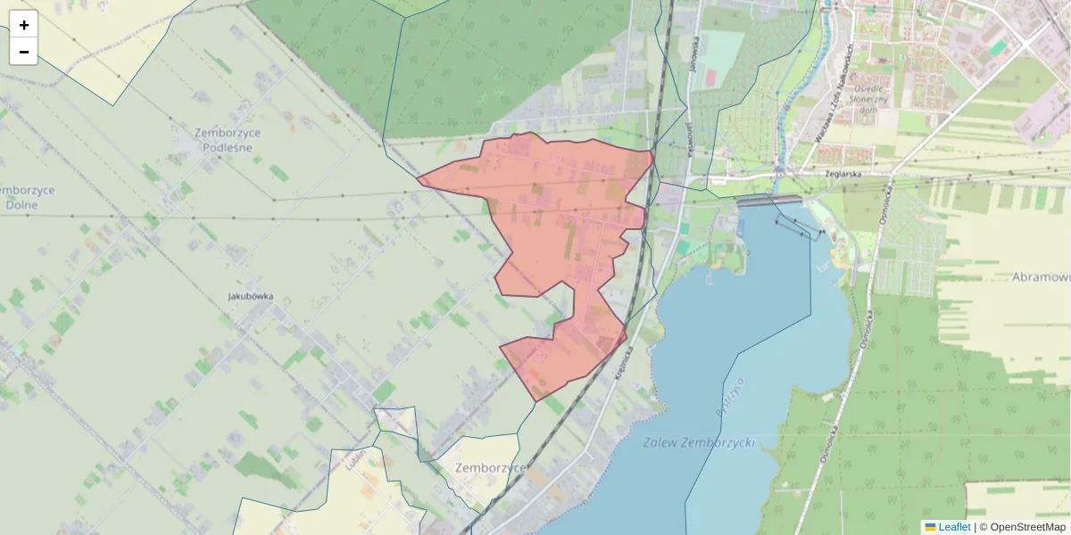 Szczegółowa mapa kodu pocztowego 20-525 z granicami, sąsiednimi kodami pocztowymi i urzędami pocztowymi