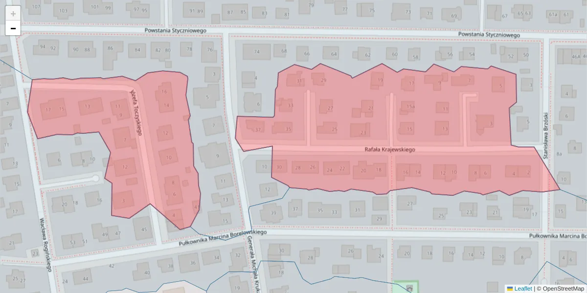 Szczegółowa mapa kodu pocztowego 20-738 z granicami, sąsiednimi kodami pocztowymi i urzędami pocztowymi