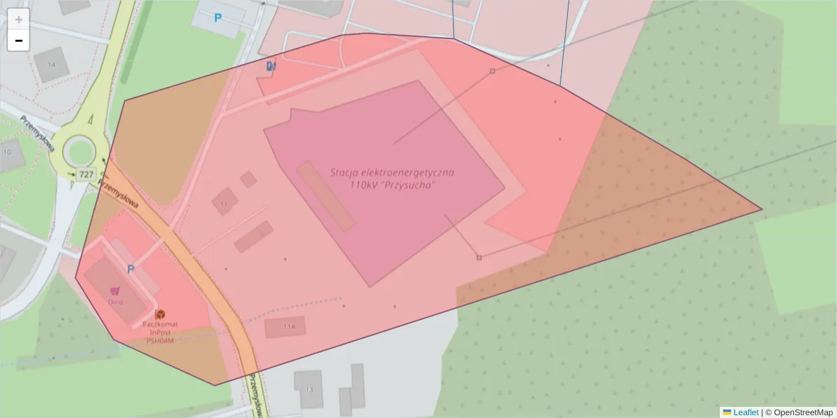 Szczegółowa mapa kodu pocztowego 24-600 z granicami, sąsiednimi kodami pocztowymi i urzędami pocztowymi