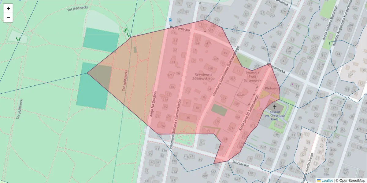 Szczegółowa mapa kodu pocztowego 25-130 z granicami, sąsiednimi kodami pocztowymi i urzędami pocztowymi