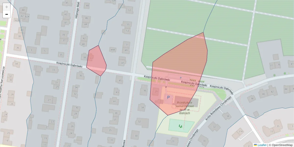 Szczegółowa mapa kodu pocztowego 25-631 z granicami, sąsiednimi kodami pocztowymi i urzędami pocztowymi