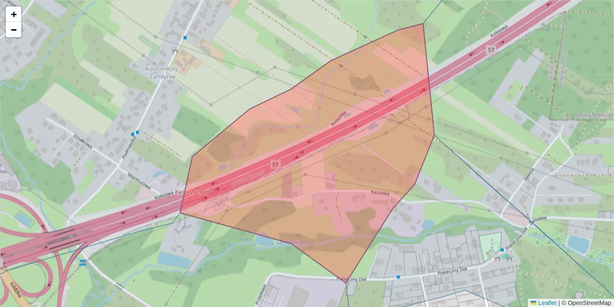 Szczegółowa mapa kodu pocztowego 25-679 z granicami, sąsiednimi kodami pocztowymi i urzędami pocztowymi
