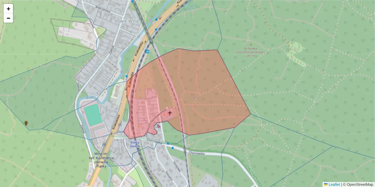 Szczegółowa mapa kodu pocztowego 25-829 z granicami, sąsiednimi kodami pocztowymi i urzędami pocztowymi