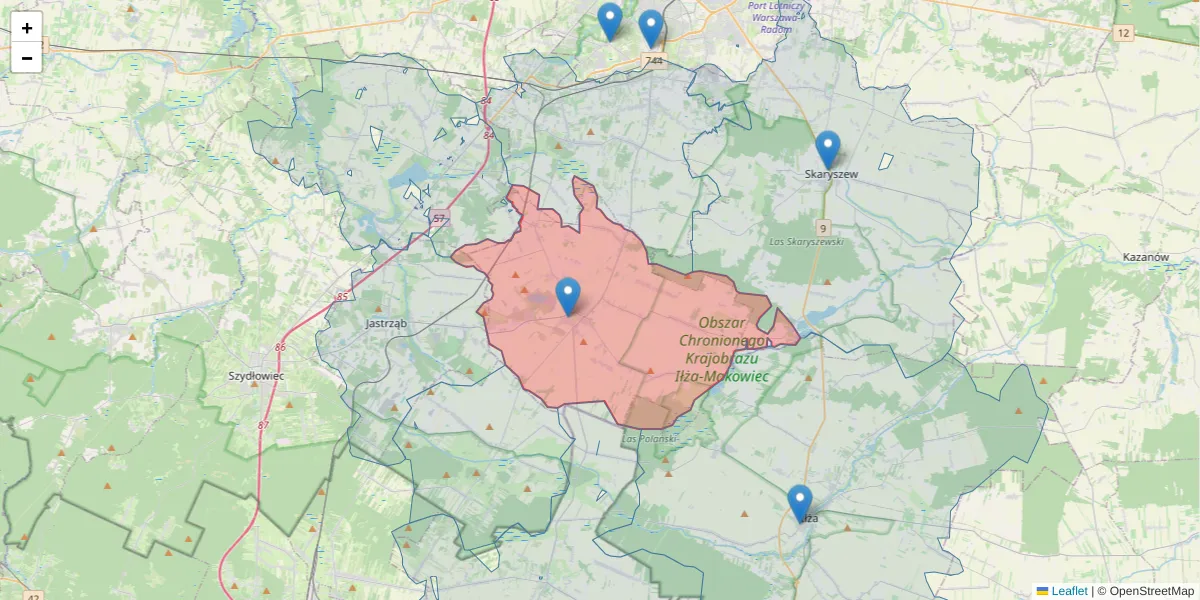 Szczegółowa mapa kodu pocztowego 26-680 z granicami, sąsiednimi kodami pocztowymi i urzędami pocztowymi