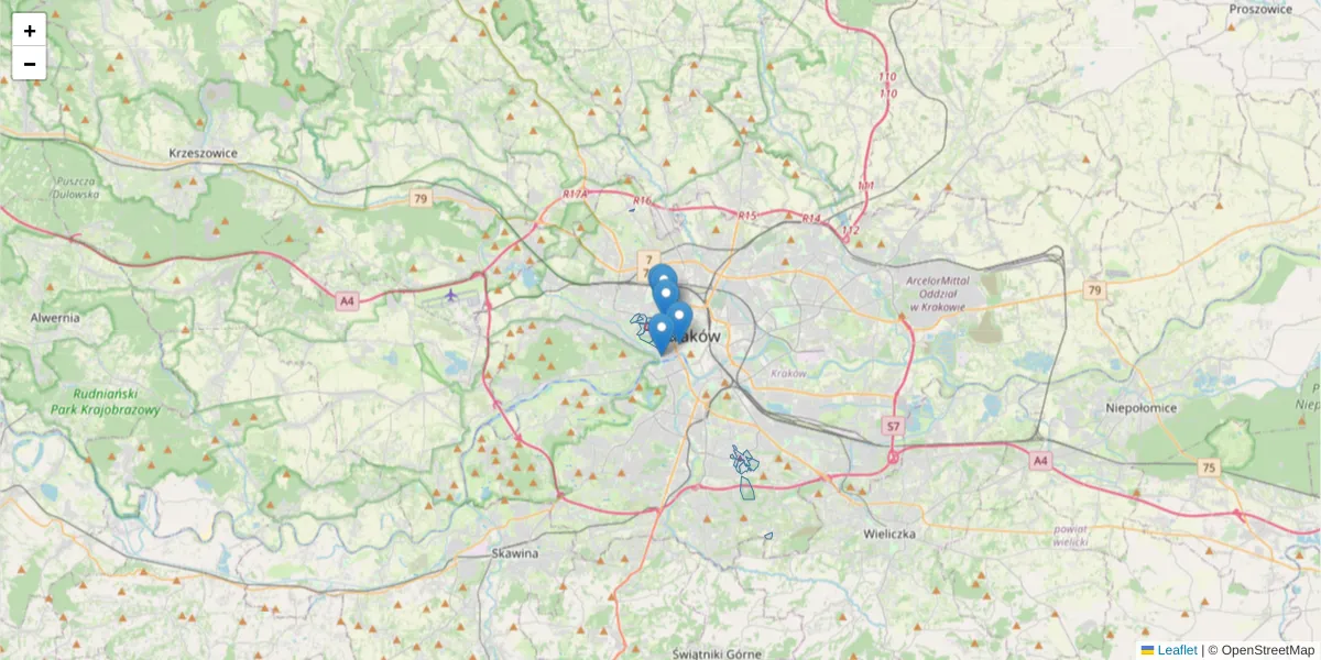 Szczegółowa mapa kodu pocztowego 30-059 z granicami, sąsiednimi kodami pocztowymi i urzędami pocztowymi