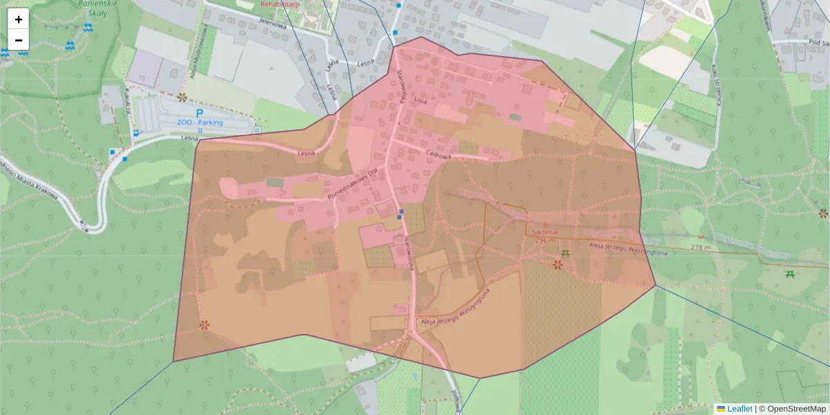 Szczegółowa mapa kodu pocztowego 30-231 z granicami, sąsiednimi kodami pocztowymi i urzędami pocztowymi
