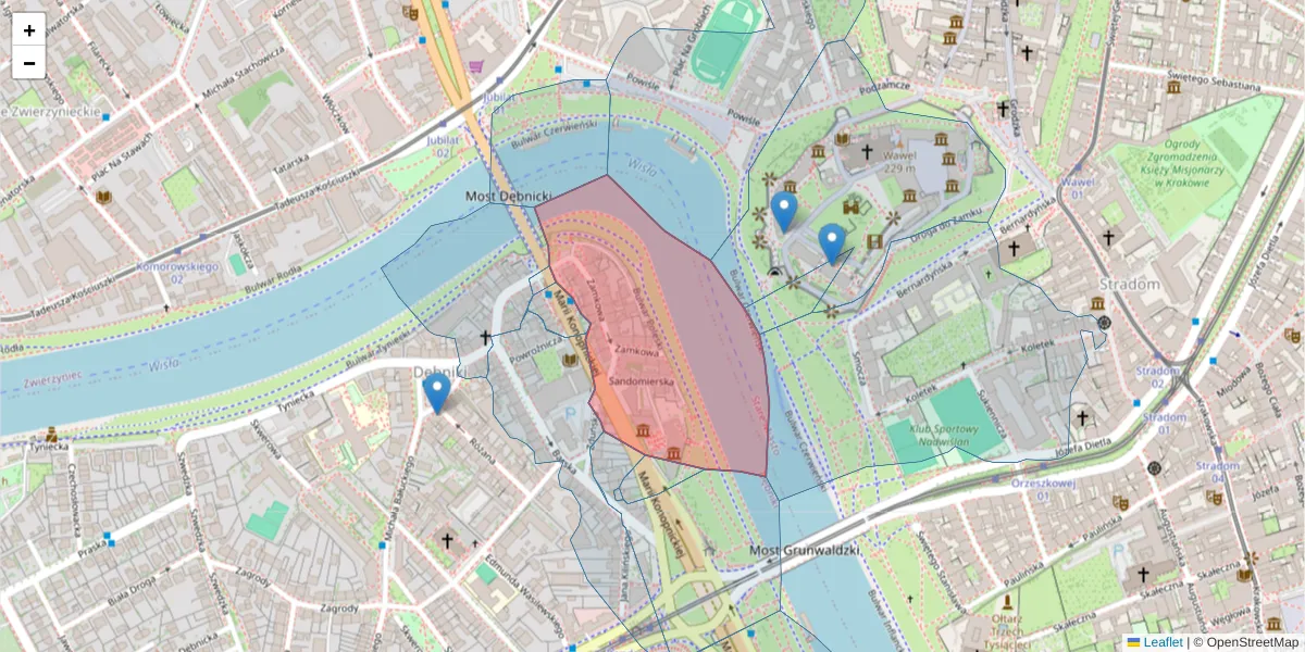Szczegółowa mapa kodu pocztowego 30-301 z granicami, sąsiednimi kodami pocztowymi i urzędami pocztowymi