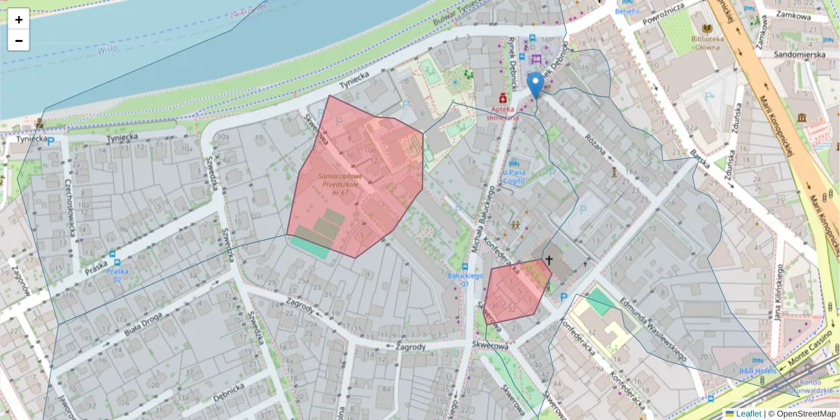 Szczegółowa mapa kodu pocztowego 30-317 z granicami, sąsiednimi kodami pocztowymi i urzędami pocztowymi