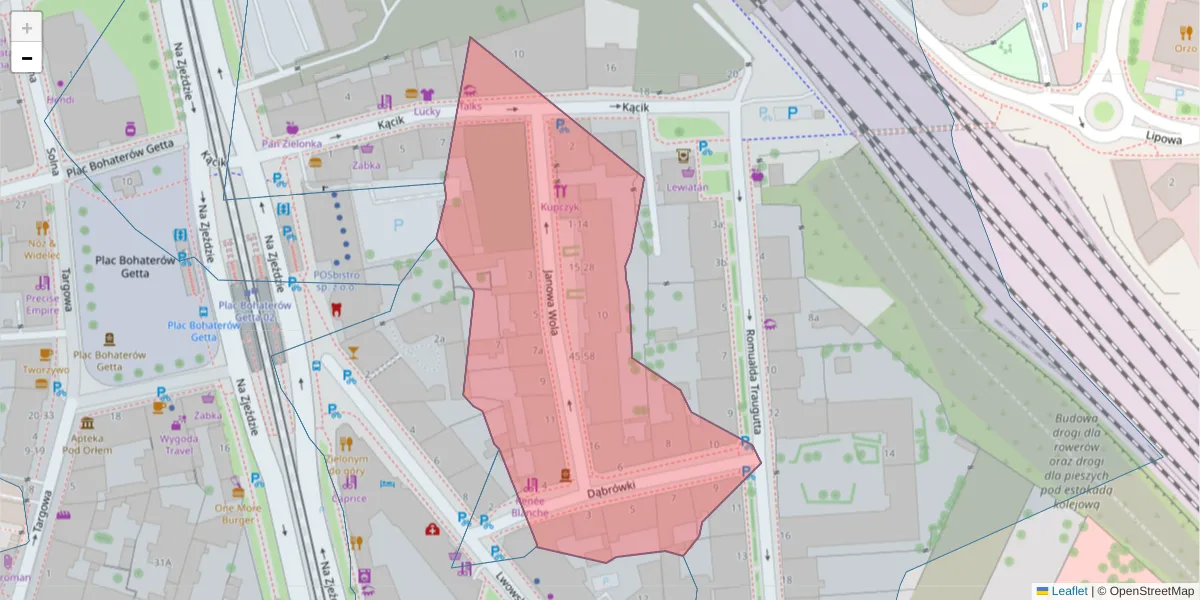 Szczegółowa mapa kodu pocztowego 30-550 z granicami, sąsiednimi kodami pocztowymi i urzędami pocztowymi