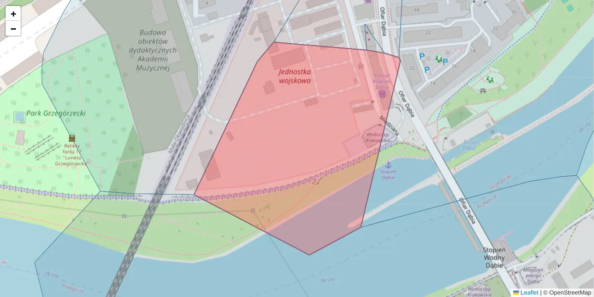 Szczegółowa mapa kodu pocztowego 30-567 z granicami, sąsiednimi kodami pocztowymi i urzędami pocztowymi