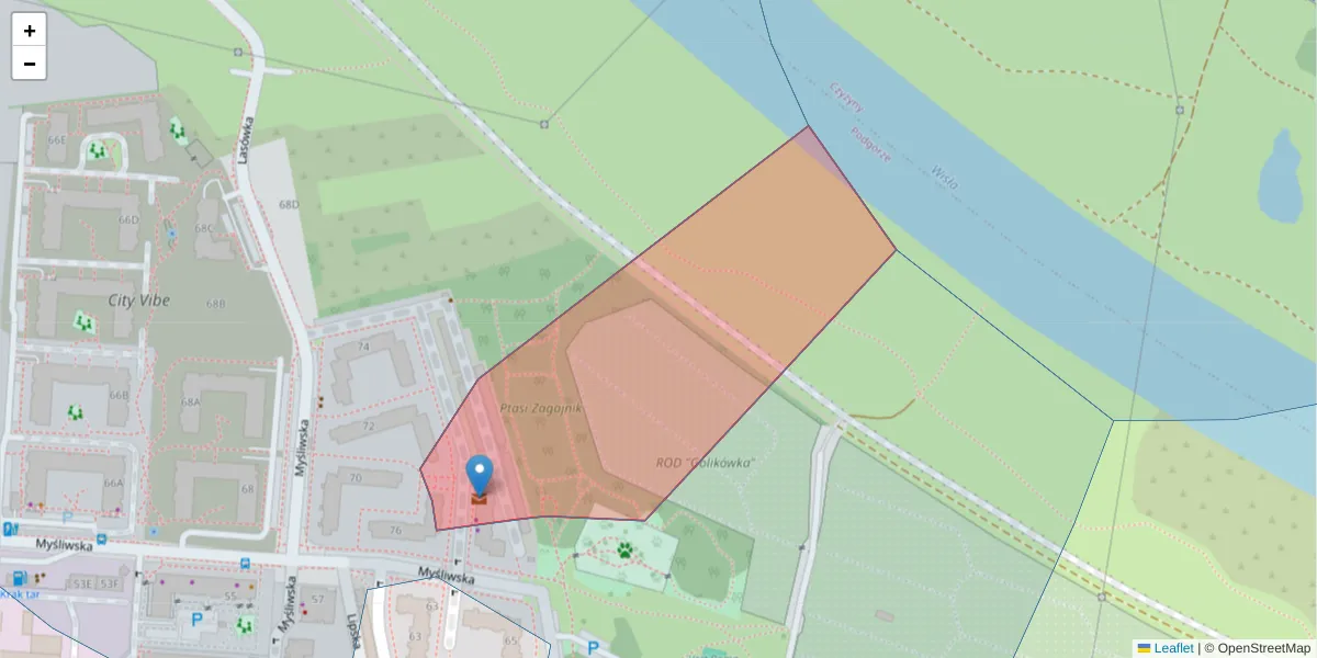 Szczegółowa mapa kodu pocztowego 30-730 z granicami, sąsiednimi kodami pocztowymi i urzędami pocztowymi