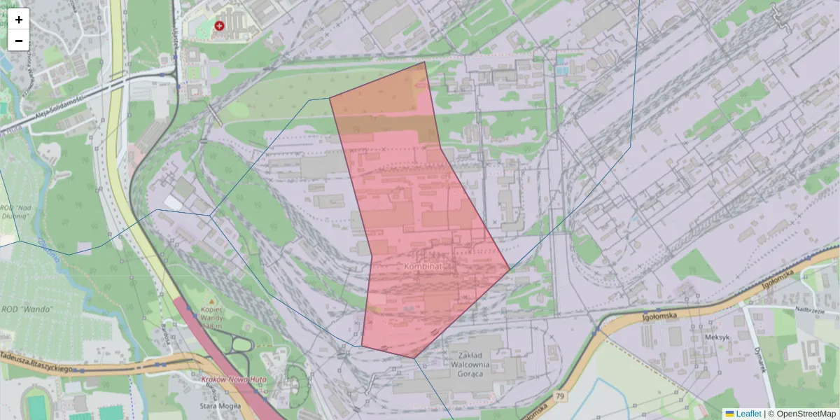 Szczegółowa mapa kodu pocztowego 30-969 z granicami, sąsiednimi kodami pocztowymi i urzędami pocztowymi