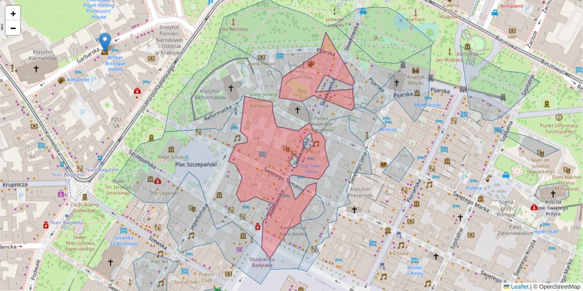 Szczegółowa mapa kodu pocztowego 31-014 z granicami, sąsiednimi kodami pocztowymi i urzędami pocztowymi