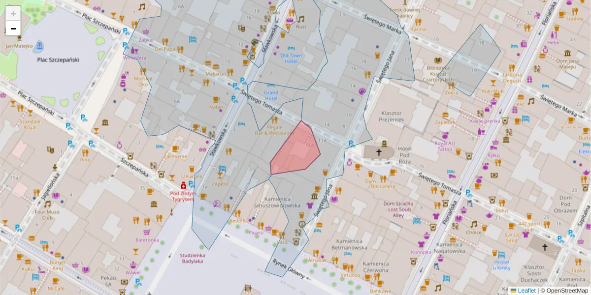 Szczegółowa mapa kodu pocztowego 31-183 z granicami, sąsiednimi kodami pocztowymi i urzędami pocztowymi