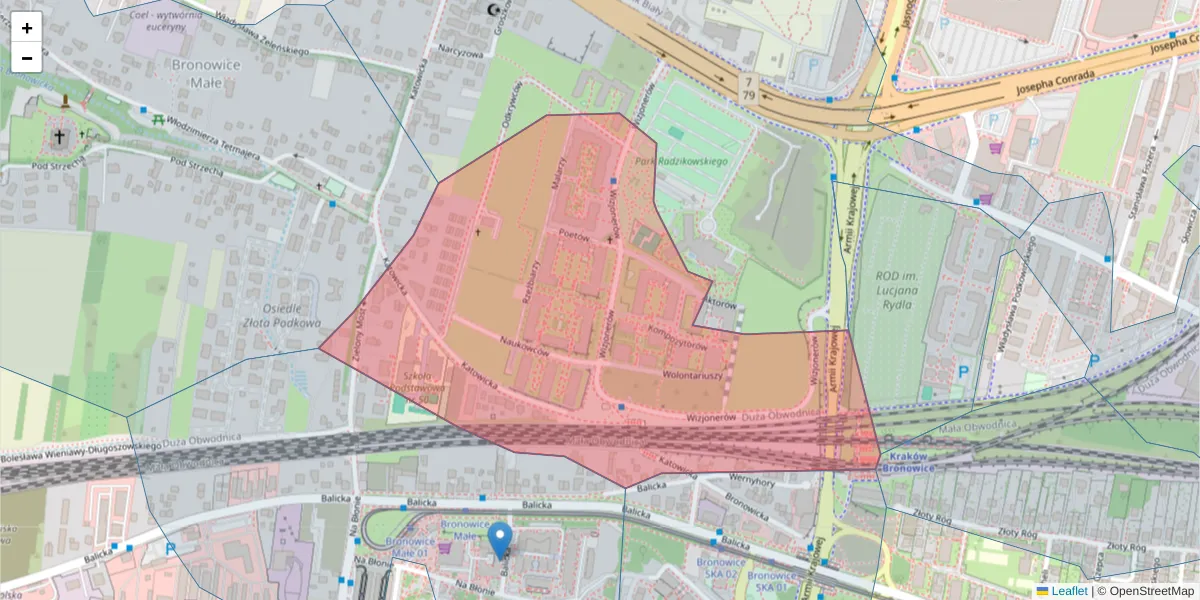 Szczegółowa mapa kodu pocztowego 31-356 z granicami, sąsiednimi kodami pocztowymi i urzędami pocztowymi