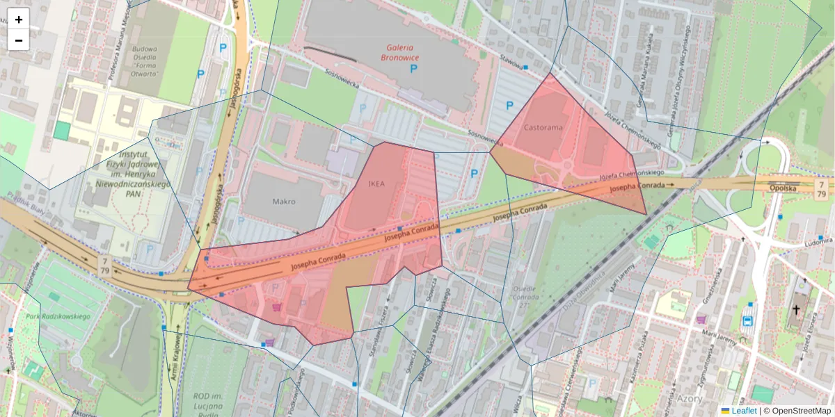 Szczegółowa mapa kodu pocztowego 31-357 z granicami, sąsiednimi kodami pocztowymi i urzędami pocztowymi