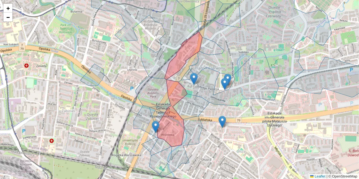 Szczegółowa mapa kodu pocztowego 31-408 z granicami, sąsiednimi kodami pocztowymi i urzędami pocztowymi