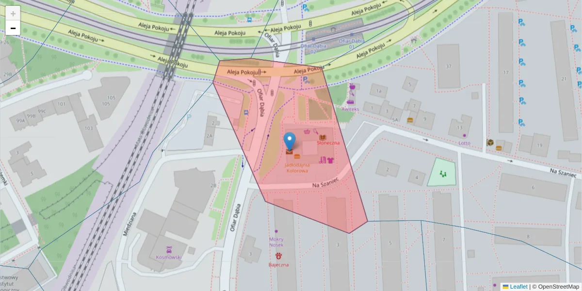 Szczegółowa mapa kodu pocztowego 31-557 z granicami, sąsiednimi kodami pocztowymi i urzędami pocztowymi