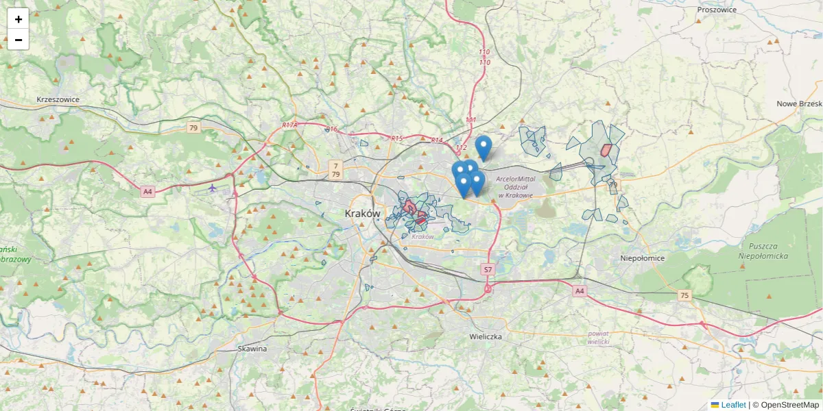 Szczegółowa mapa kodu pocztowego 31-572 z granicami, sąsiednimi kodami pocztowymi i urzędami pocztowymi