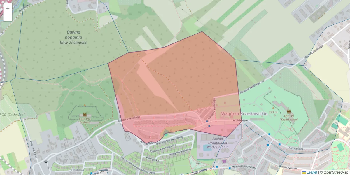 Szczegółowa mapa kodu pocztowego 31-712 z granicami, sąsiednimi kodami pocztowymi i urzędami pocztowymi