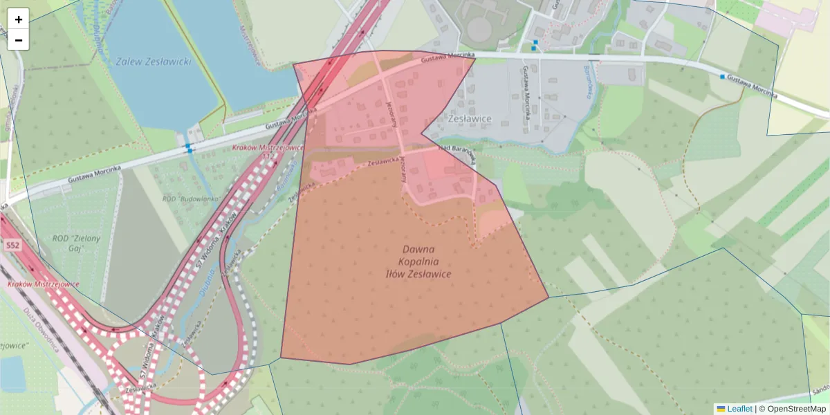 Szczegółowa mapa kodu pocztowego 31-761 z granicami, sąsiednimi kodami pocztowymi i urzędami pocztowymi