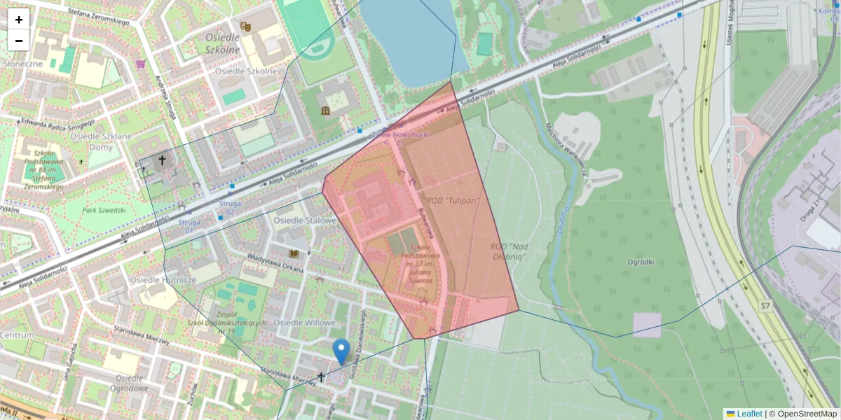 Szczegółowa mapa kodu pocztowego 31-922 z granicami, sąsiednimi kodami pocztowymi i urzędami pocztowymi