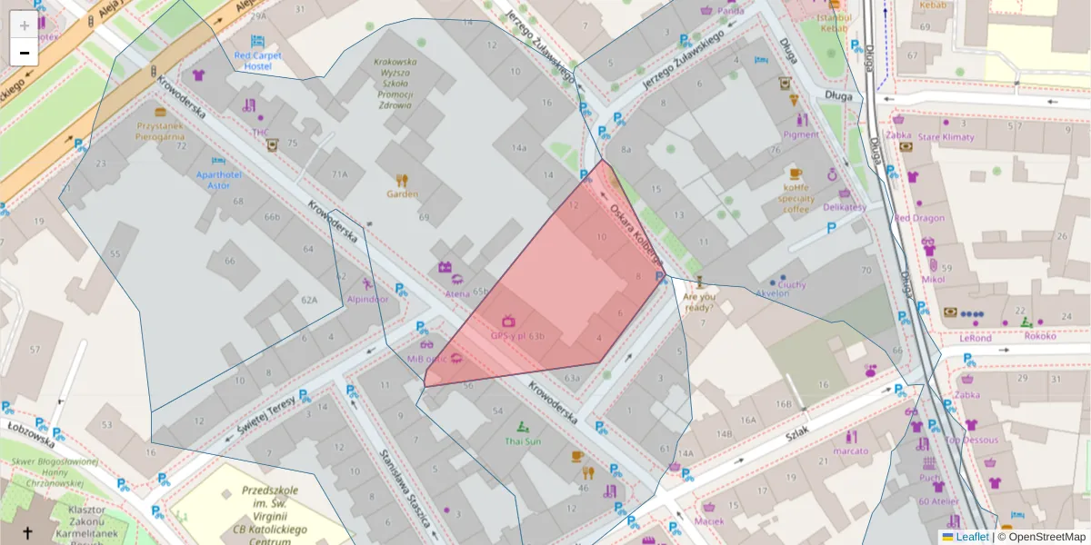 Szczegółowa mapa kodu pocztowego 32-158 z granicami, sąsiednimi kodami pocztowymi i urzędami pocztowymi
