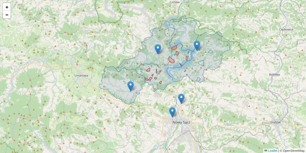 Szczegółowa mapa kodu pocztowego 32-312 z granicami, sąsiednimi kodami pocztowymi i urzędami pocztowymi