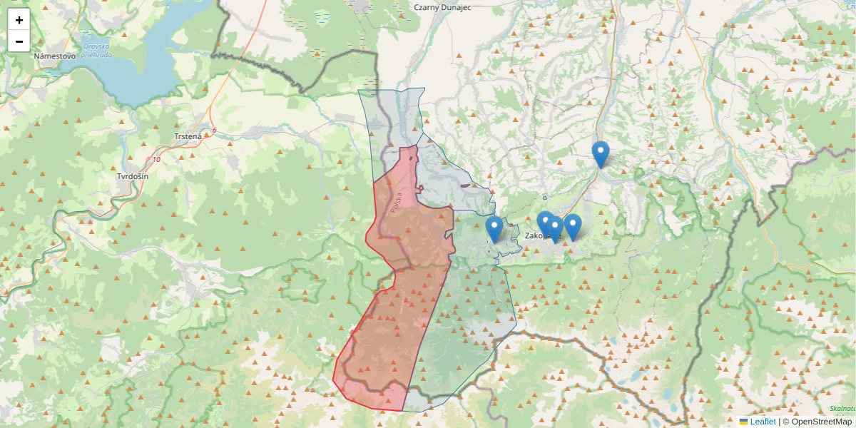 Szczegółowa mapa kodu pocztowego 34-512 z granicami, sąsiednimi kodami pocztowymi i urzędami pocztowymi
