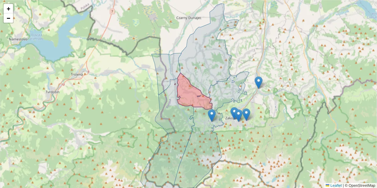 Szczegółowa mapa kodu pocztowego 34-514 z granicami, sąsiednimi kodami pocztowymi i urzędami pocztowymi