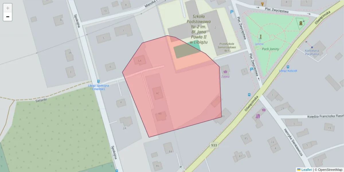 Szczegółowa mapa kodu pocztowego 35-590 z granicami, sąsiednimi kodami pocztowymi i urzędami pocztowymi