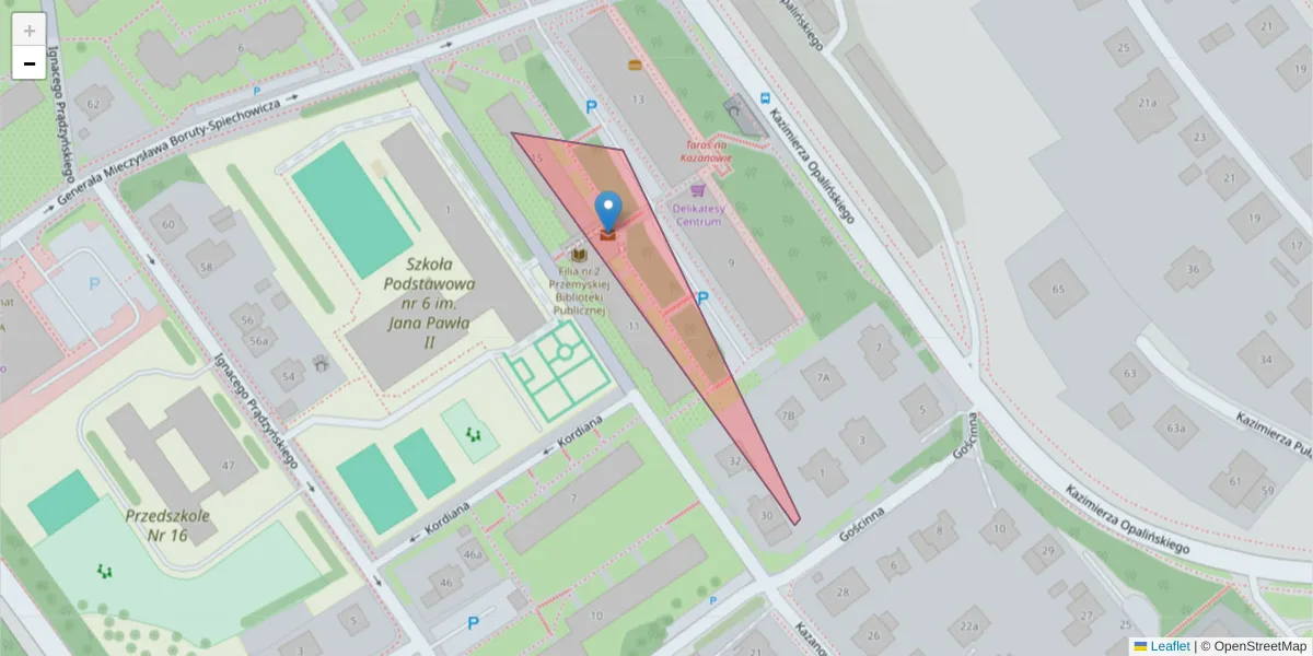 Szczegółowa mapa kodu pocztowego 37-701 z granicami, sąsiednimi kodami pocztowymi i urzędami pocztowymi