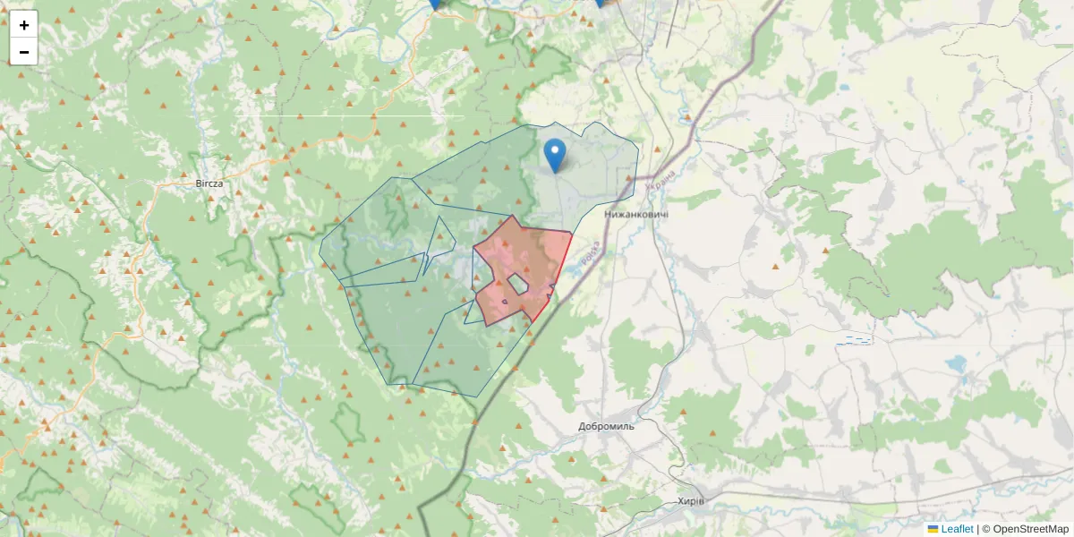 Szczegółowa mapa kodu pocztowego 37-743 z granicami, sąsiednimi kodami pocztowymi i urzędami pocztowymi