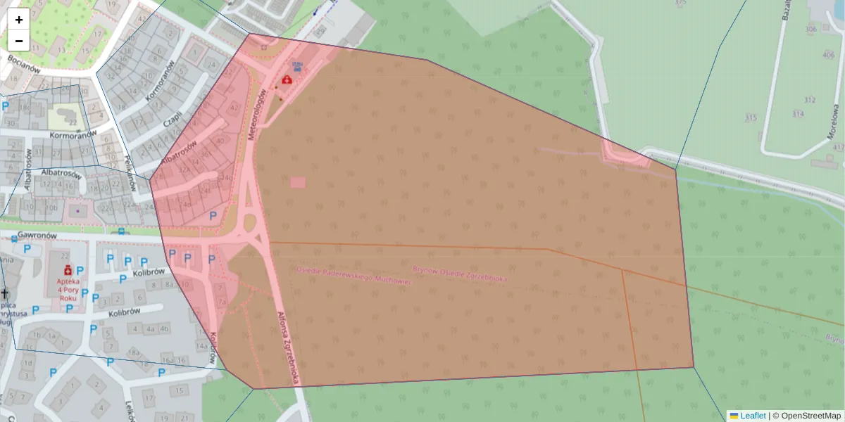 Szczegółowa mapa kodu pocztowego 40-520 z granicami, sąsiednimi kodami pocztowymi i urzędami pocztowymi