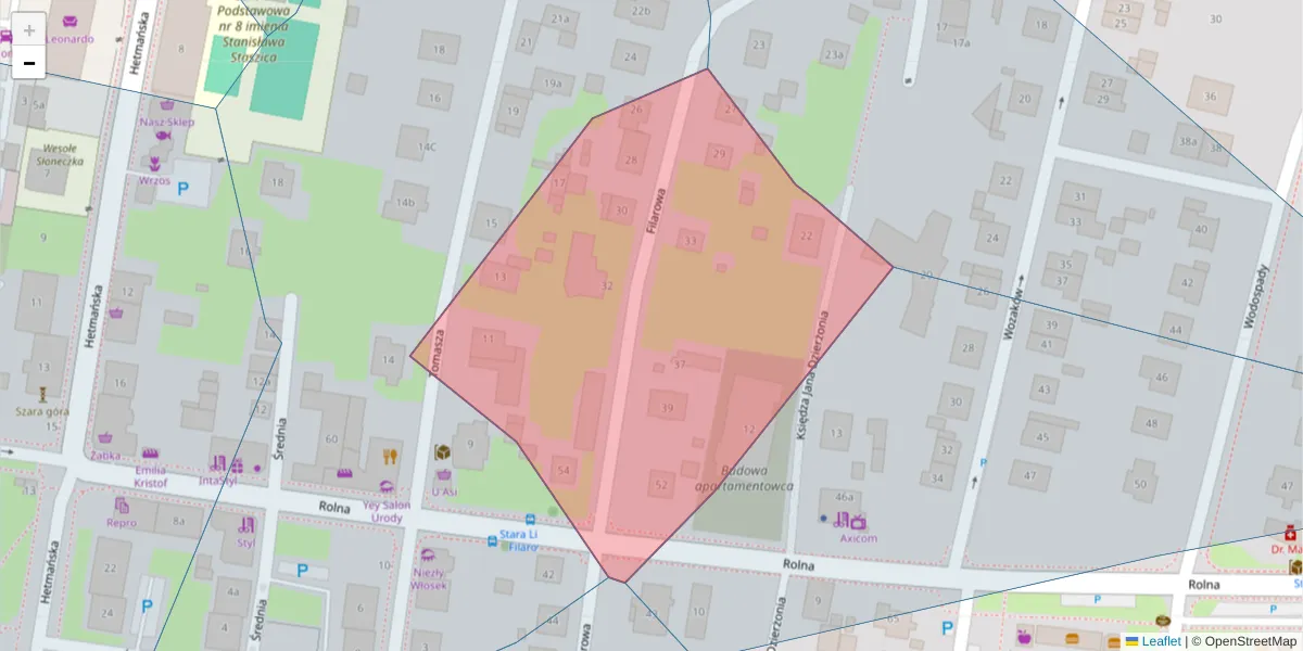 Szczegółowa mapa kodu pocztowego 40-565 z granicami, sąsiednimi kodami pocztowymi i urzędami pocztowymi