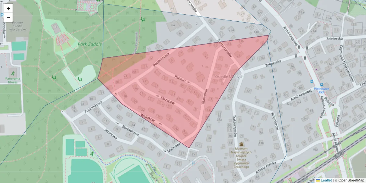 Szczegółowa mapa kodu pocztowego 40-692 z granicami, sąsiednimi kodami pocztowymi i urzędami pocztowymi