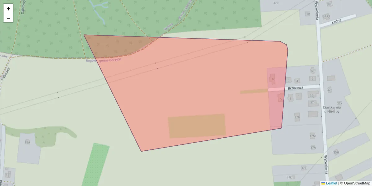 Szczegółowa mapa kodu pocztowego 43-352 z granicami, sąsiednimi kodami pocztowymi i urzędami pocztowymi