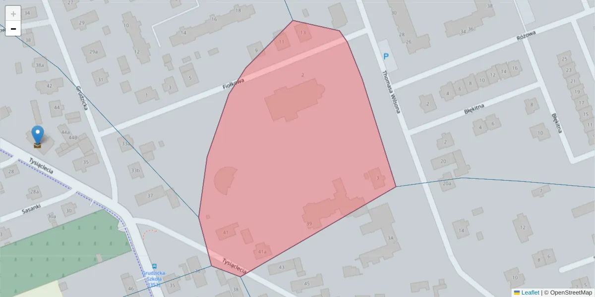 Szczegółowa mapa kodu pocztowego 45-466 z granicami, sąsiednimi kodami pocztowymi i urzędami pocztowymi