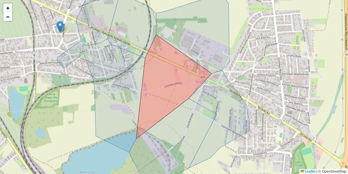Szczegółowa mapa kodu pocztowego 45-512 z granicami, sąsiednimi kodami pocztowymi i urzędami pocztowymi