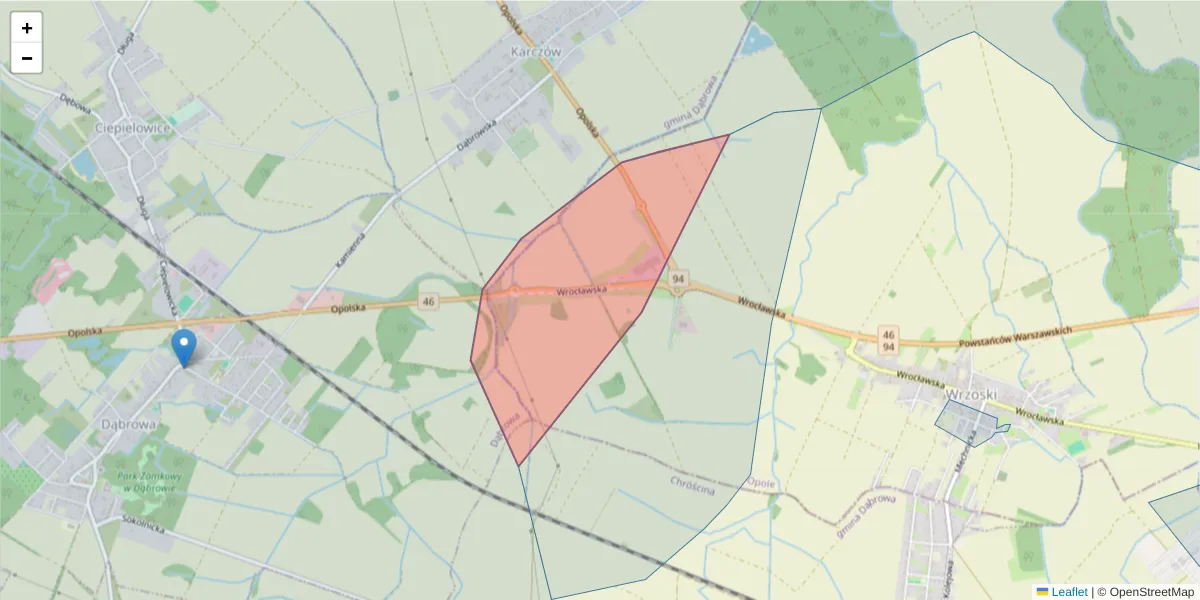 Szczegółowa mapa kodu pocztowego 45-910 z granicami, sąsiednimi kodami pocztowymi i urzędami pocztowymi