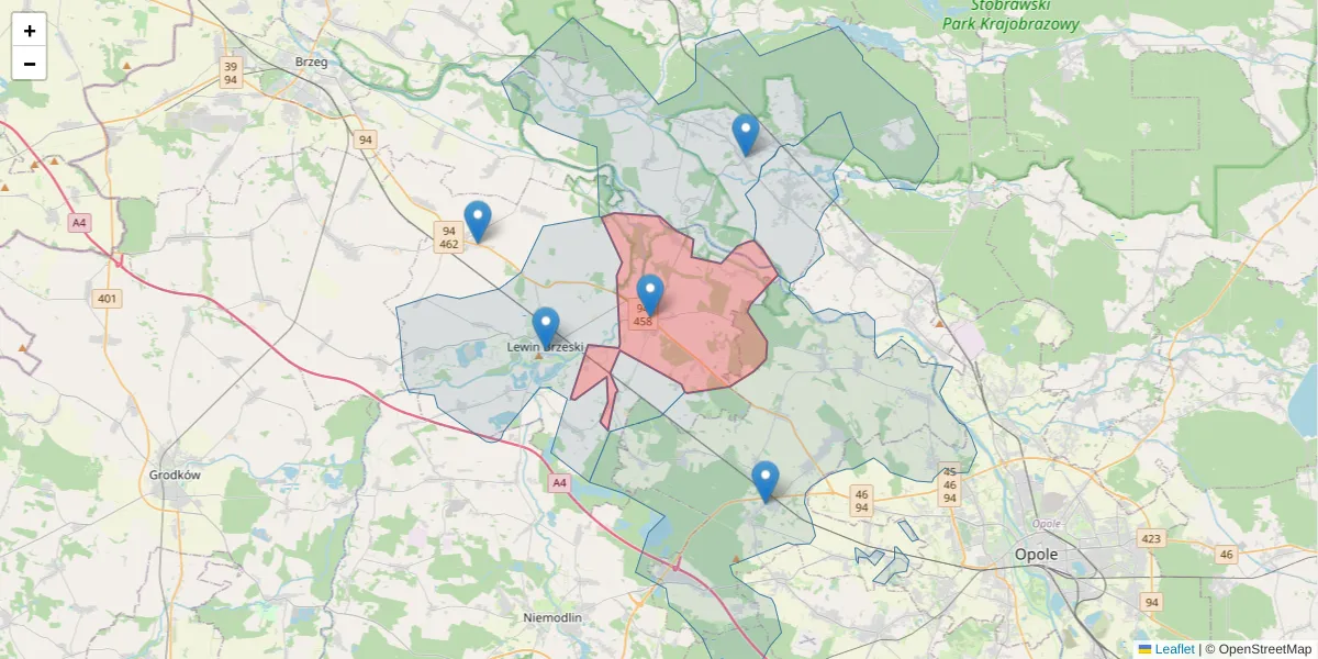 Szczegółowa mapa kodu pocztowego 49-345 z granicami, sąsiednimi kodami pocztowymi i urzędami pocztowymi