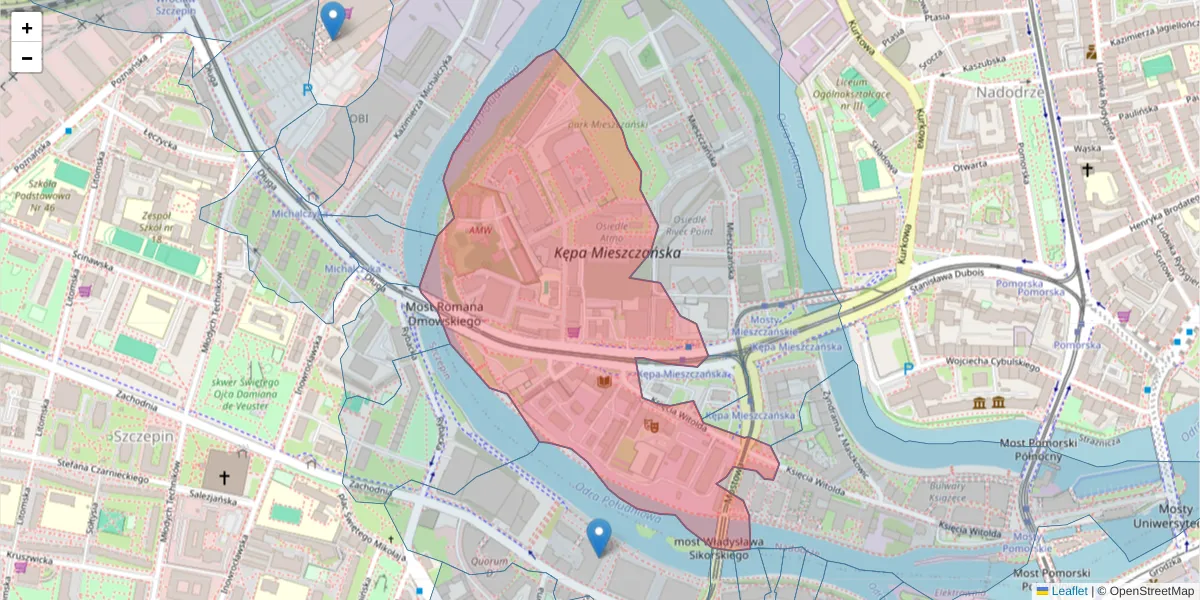 Szczegółowa mapa kodu pocztowego 50-203 z granicami, sąsiednimi kodami pocztowymi i urzędami pocztowymi