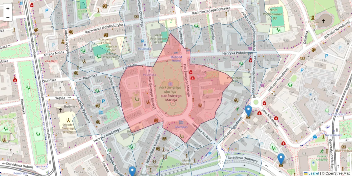 Szczegółowa mapa kodu pocztowego 50-244 z granicami, sąsiednimi kodami pocztowymi i urzędami pocztowymi